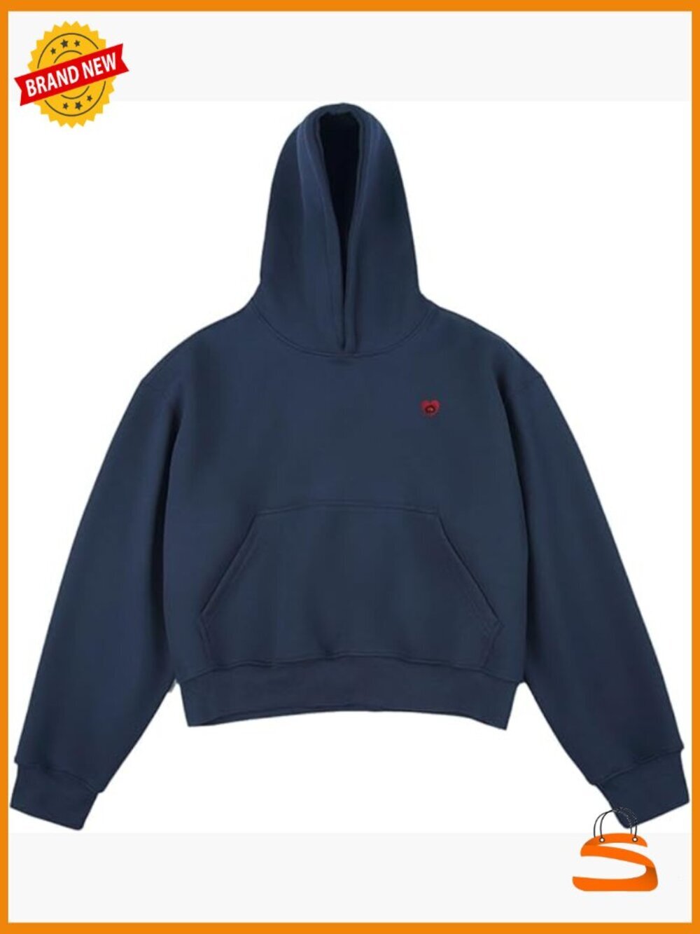 Unisex Y2K Oversized Cropped Pullover Hoodie with Pocket